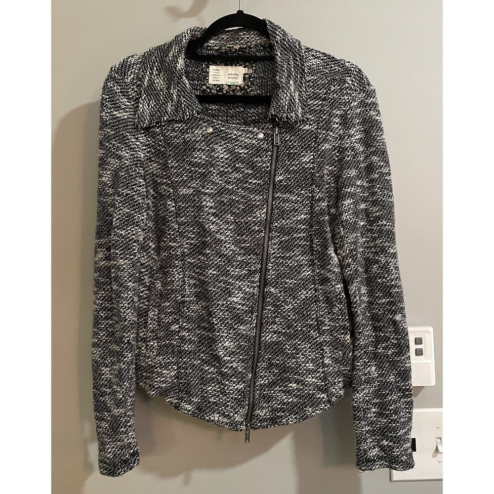 Anthropology Saturday Sunday Sweater Zip Up Cardigan Knit‎ Womens Small